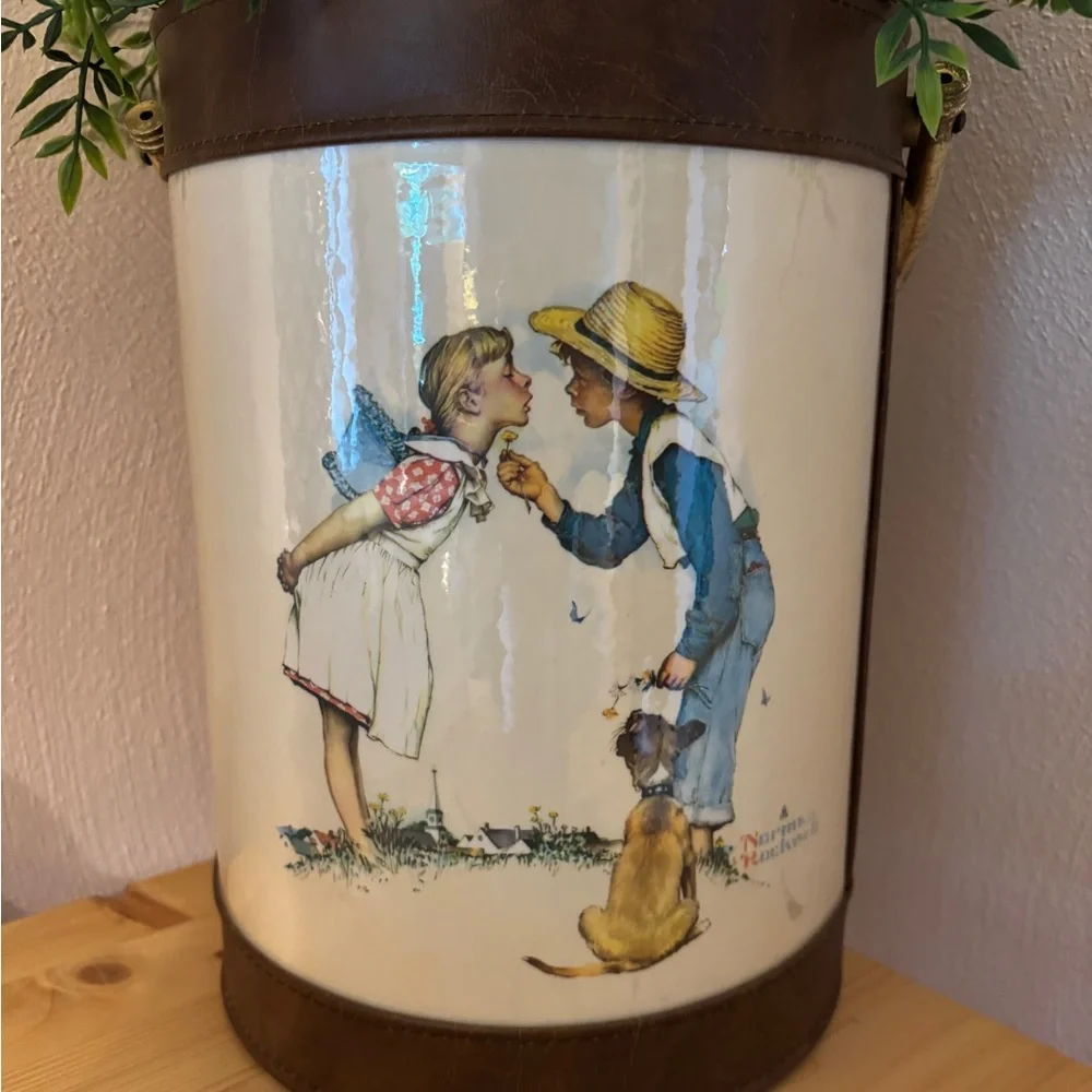 VINTAGE Norman Rockwell Ice Bucket 1970s